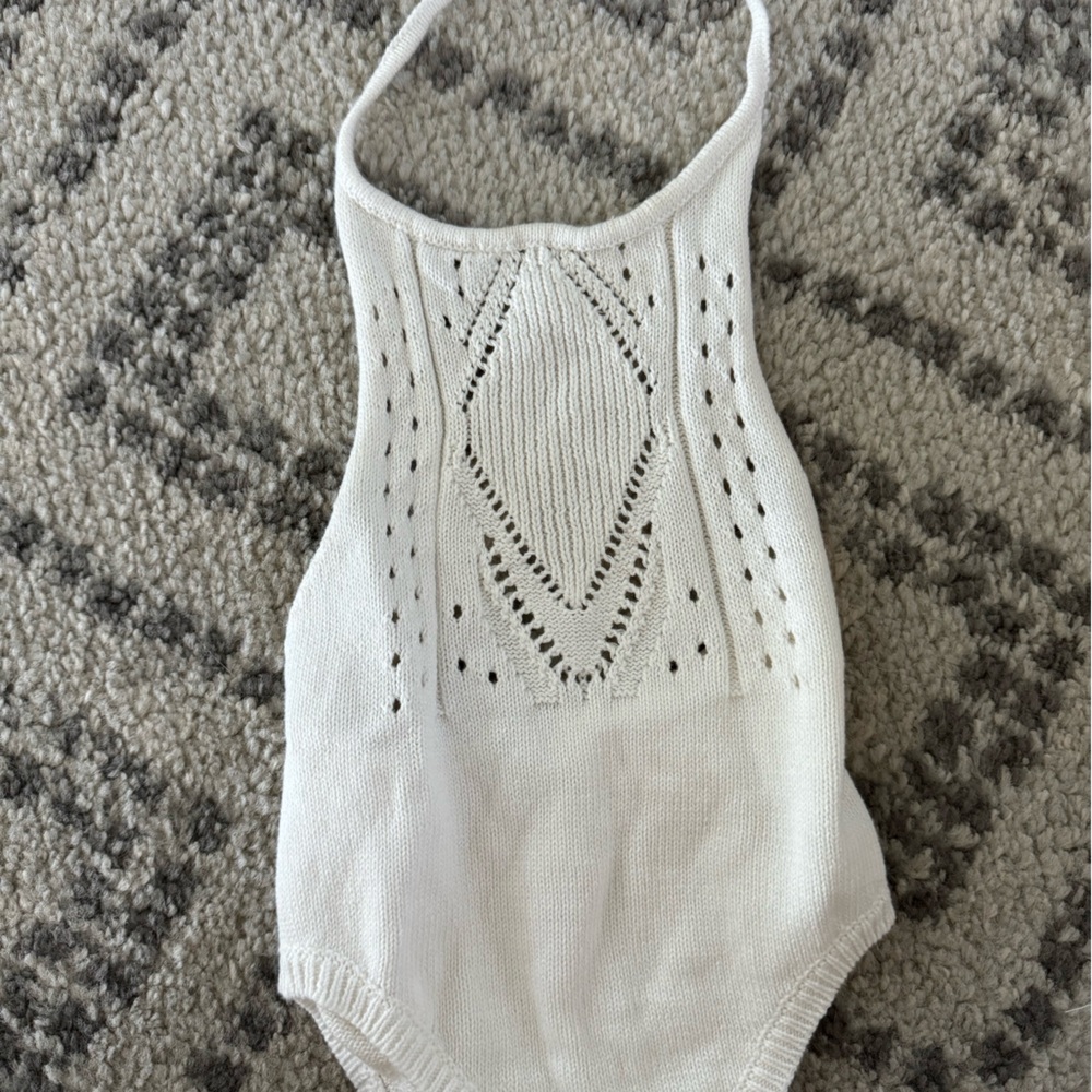 Bailey Blossom halter onesie. 12-18 months